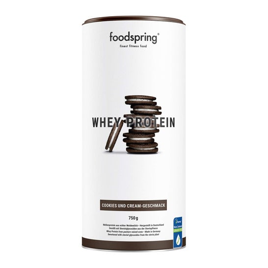 Foodspring Whey Protein Chokolade og jordnødder 750g