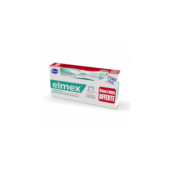 Pasta de dientes Elmex Sensitive Caries Protection 75ml set de 2 + 1 cepillo  sin dientes