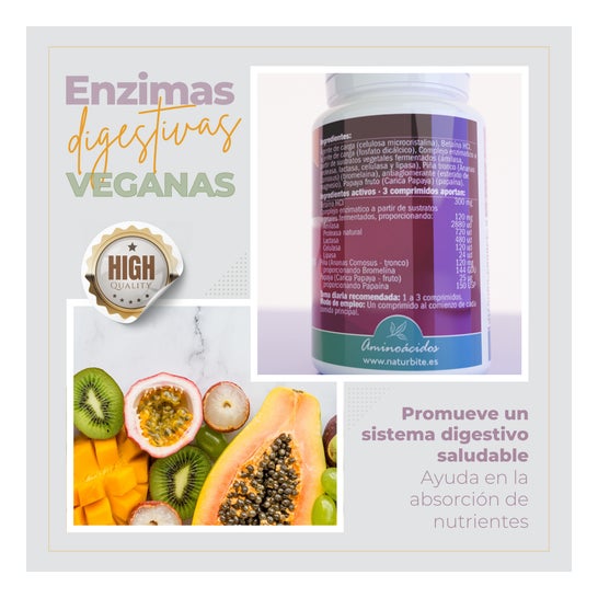 NaturBite Enzimas Digestivas Veganas 120 comp