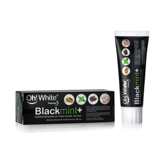 Oh!White Blackmint+ Whitening Toothpaste with Charcoal 75ml