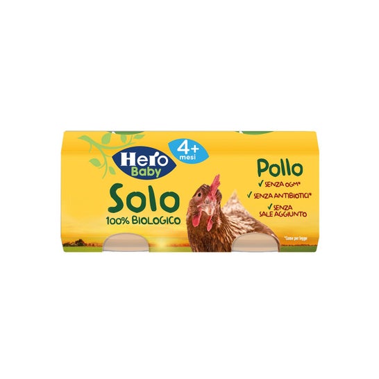 Hero Solo Papilla Pollo Bio 2x80g