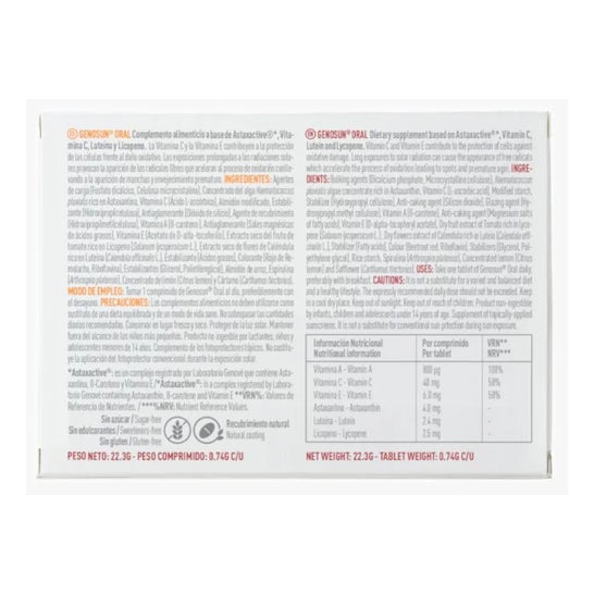 Genosun Integratore 30comp Genosun Integratore 30comp