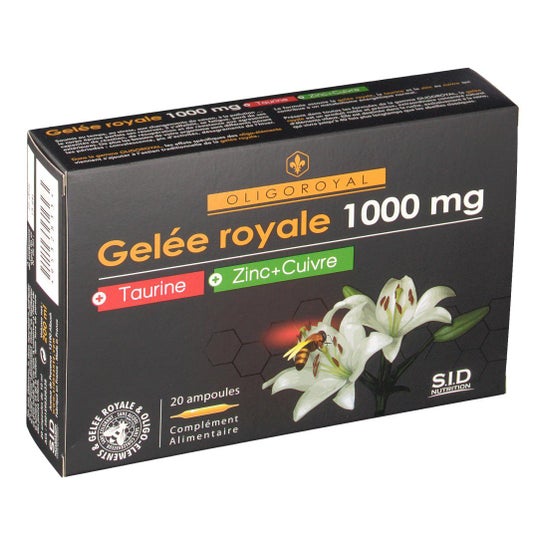 SID Nutrición - Jalea Real Oligoroyal 1000mg + Taurina + Zinc-Cobre 20 ampollas