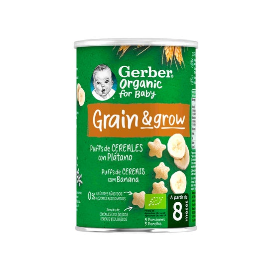 Gerber Organic Puffs Cereales con Plátano 35g