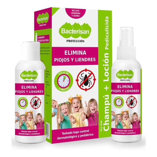 Bacterisan Lice Treatment Pack Eliminates Lice and Nits 2x100 ml