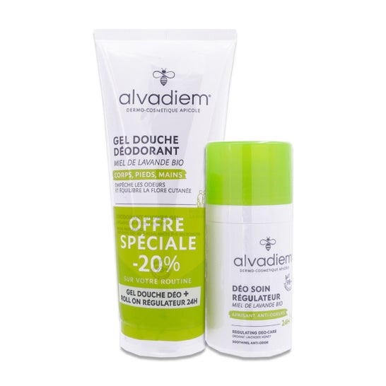 Alvadiem Pack Douchegel Deodorant 200 ml + Roll-On 40 ml