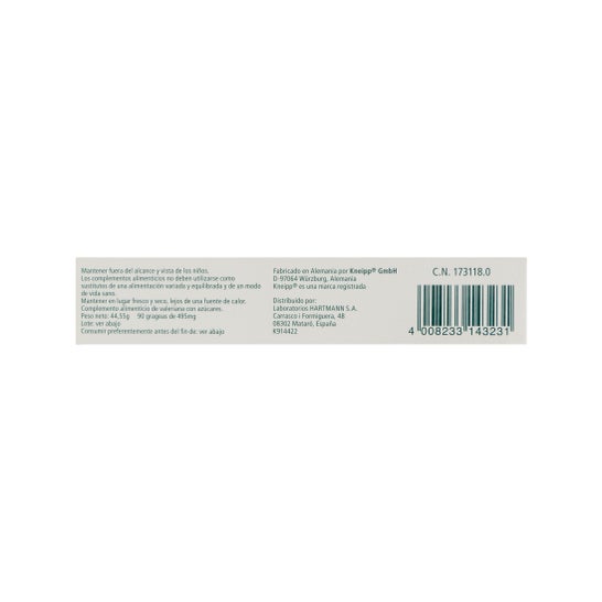 Kneipp Valeriana Classic Grageas 90uds