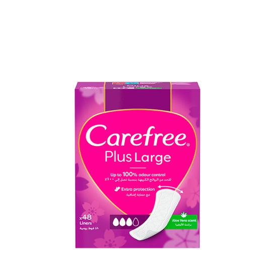 Carefree Plus Large Pensos Diários Aloe Vera 48 Unidades