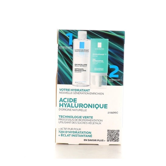 La Roche-Posay Hydraphase HA Rica 50ml + Agua Micelar + Discos algodón