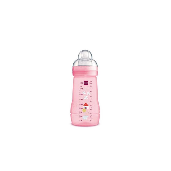 Mam Bottle Easy Active Baby Biberón Rosa +2M 270ml