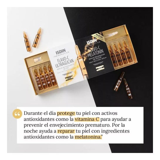 ISDIN Isdinceutics Flavo-C Pack Ultraglican 10amp + Melatonin 10amp ISDIN Isdinceutics Flavo-C Pack Ultraglican 10amp + Melatonin 10amp