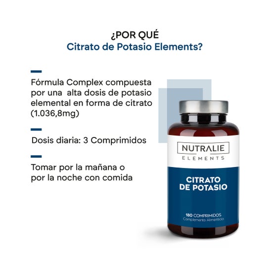 Nutralie Citrato de Potasio 2880 mg Músculos 180 comp