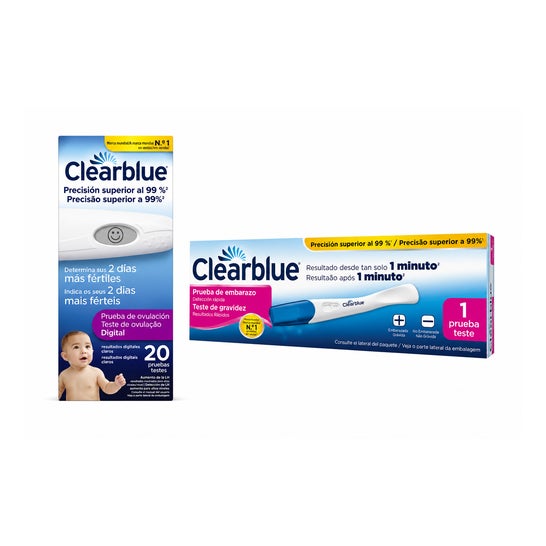Clearblue Pack Test Ovulación 20 uds + Prueba Embarazo 1 minuto
