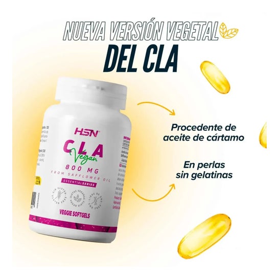 HSN CLA Vegano 800 mg 120 Perlas vegetales