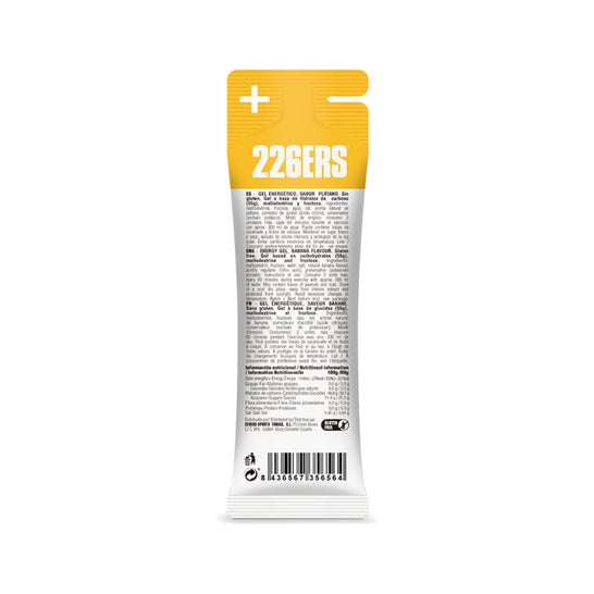 226 Ers gel Energético High Fructose Plátano Bio 80 g