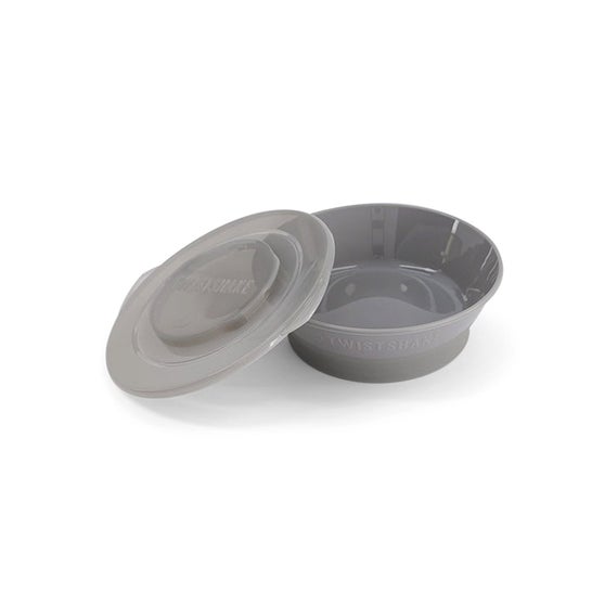 TwistShake Ciotola con Coperchio +6m Grigio Pastello 1 Unità