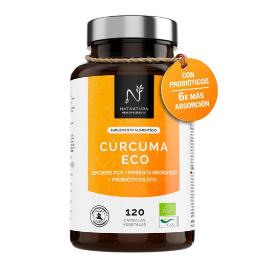 Natnatura Cúrcuma Jengibre Pimienta Negra Probióticos 120caps