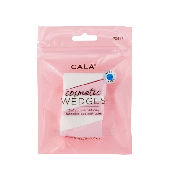 Cala Cosmetic Sponges Wedge Travel Pack 6pcs
