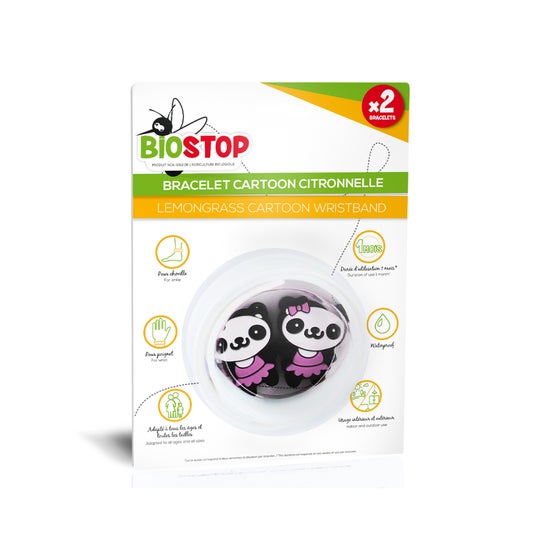 Biostop Mückenschutz Armbänder Panda 2uts