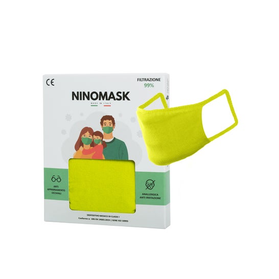 Ninomask Mascarilla de mujer color ácido + 20 filtros