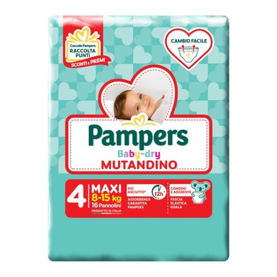 Pampers Baby Dry Mutandino Taglia 4 Maxi 16 Unit�