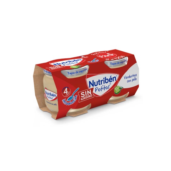 Nutribén Potitos Verduritas con Pollo +4m 2x120 gr