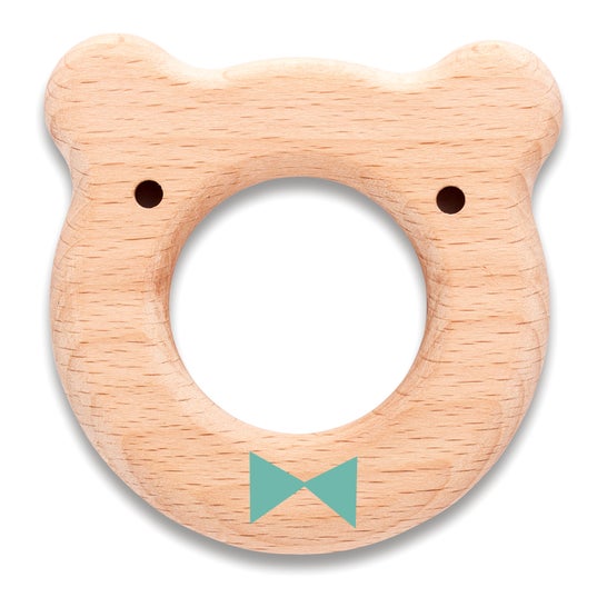 Suavinex Blauer Holz-Zahnring