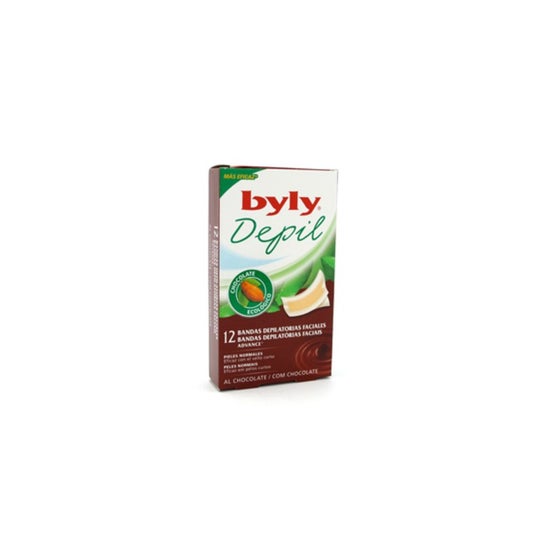Byly Depil Bandas Faciales Chocolate 12uds