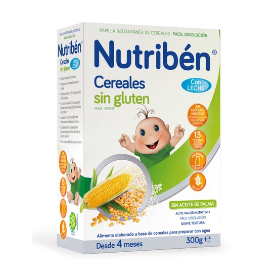 Cereali senza glutine Nutribén™ con latte adattato 300g