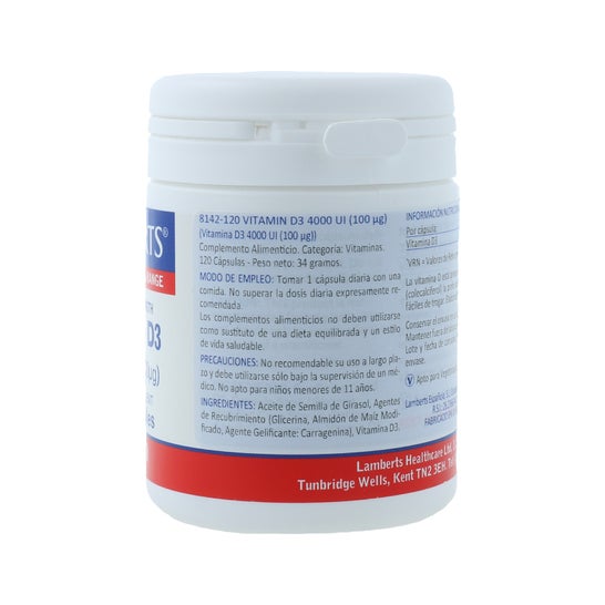 Lamberts Vitamina D3 4000 Ui 100µg 120 comp