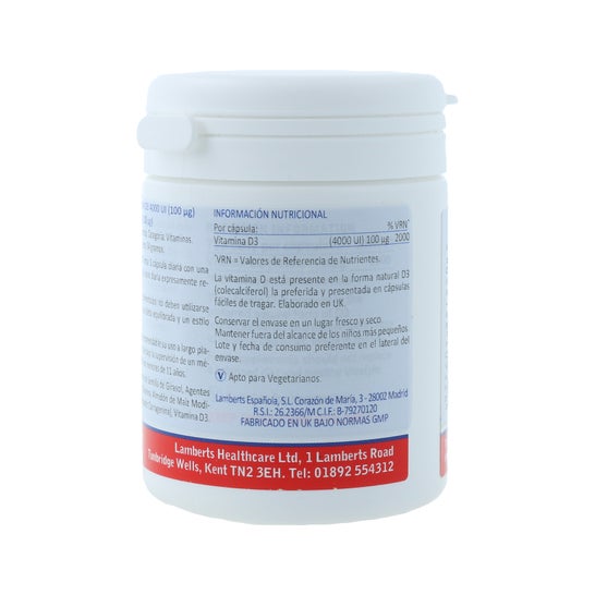 Lamberts Vitamina D3 4000 Ui 100µg 120 comp