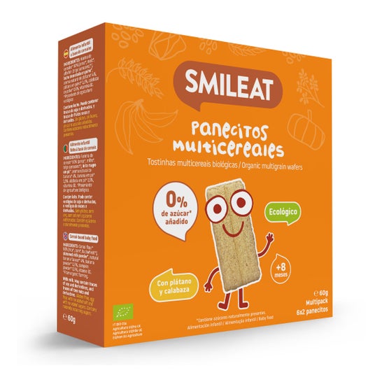 Smileat Panecitos Ecológicos Multicereales Plátano y Calabaza 60 g