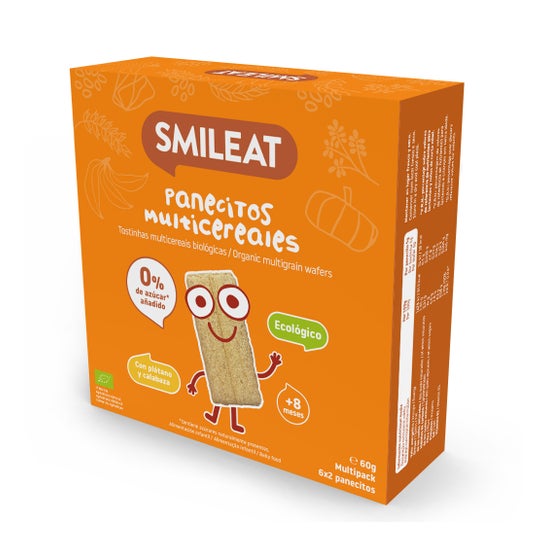 Smileat Panecitos Ecológicos Multicereales Plátano y Calabaza 60 g