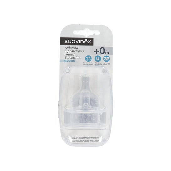Suavinex™ Gettarella in silicone per bocca larga 3 posizioni 2 pezzi