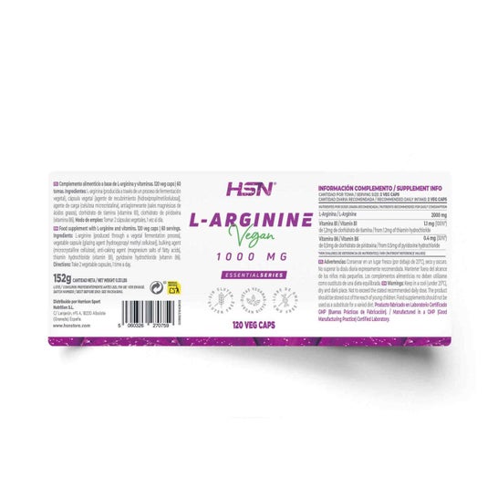 HSN L-Arginina 1000 mg 120 vcaps