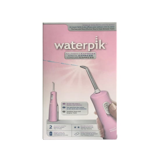 Waterpik Draadloze snoerloze mond Irrigator Ex A Batterijen Roze