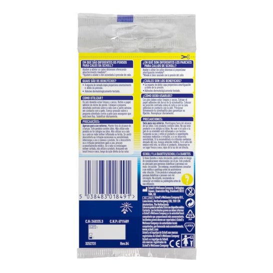 Scholl-pleisters callos molespuma 1ud Scholl-pleisters callos molespuma 1ud