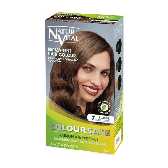 NaturVital Coloursafe Tinte Permanente Nº7 Rubio 150 ml