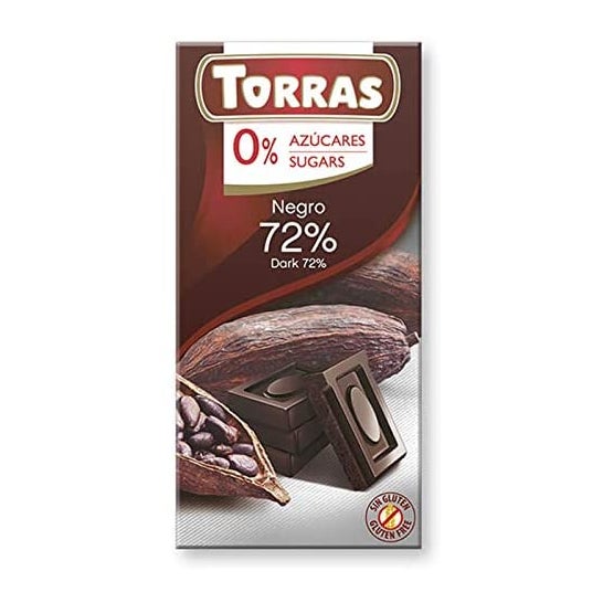 Torras Dark Chocolate 72% Cocoa Sugar Free 75g