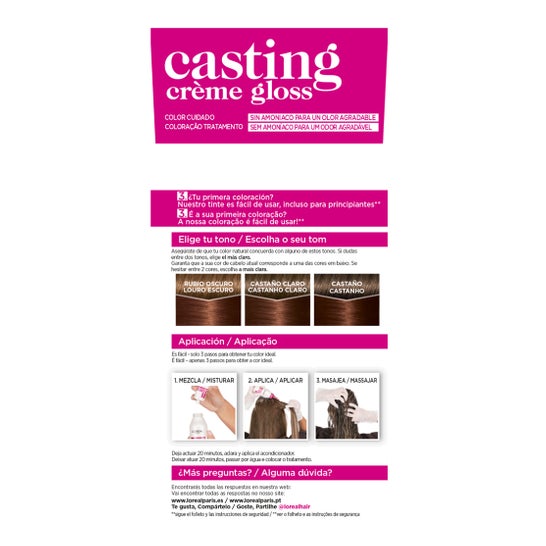 L'Oreal Casting Creme Gloss 535-Chocolate 3 pieces