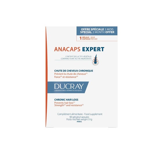 Ducray Anacaps Expert Caída Crónica del Cabello 90caps