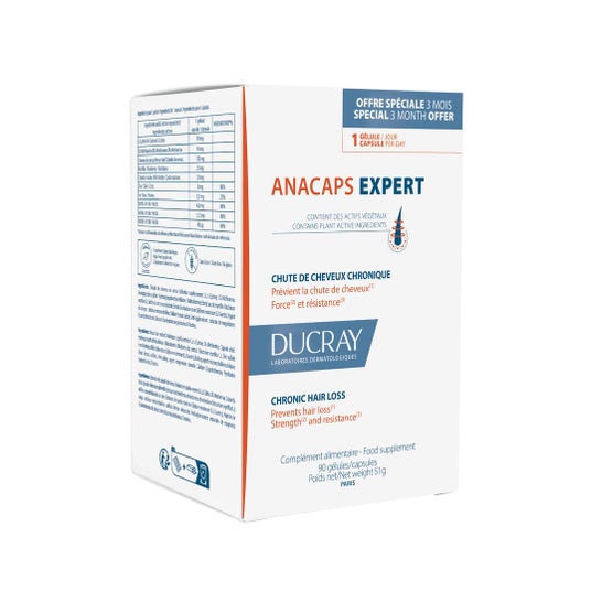 Ducray Anacaps Expert Caída del Cabello Crónica 90caps