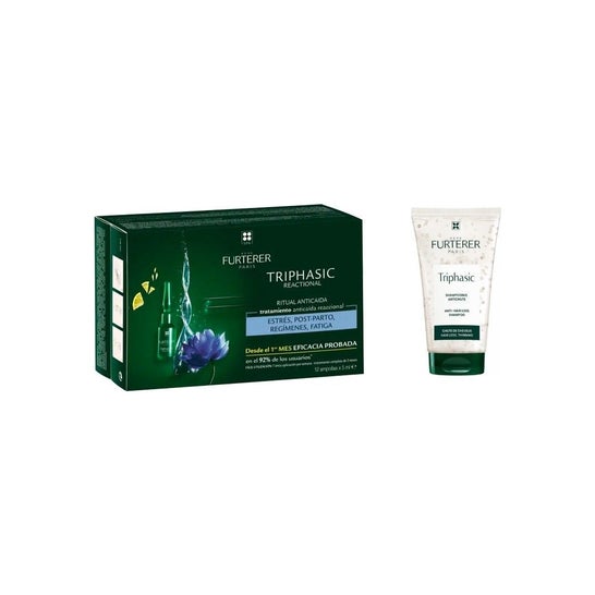 René Furterer Triphasic Reactional 12x5ml + Champú Anticaída 50ml