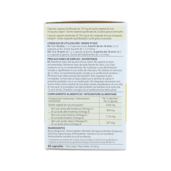 Pranarôm Cápsulas de Aceite Vegetal Rosa Mosqueta 60caps