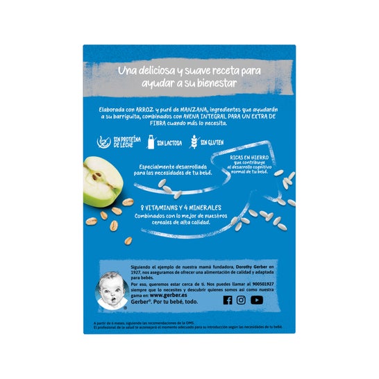 Gerber Expert Care Arroz y Avena con Manzana 250g