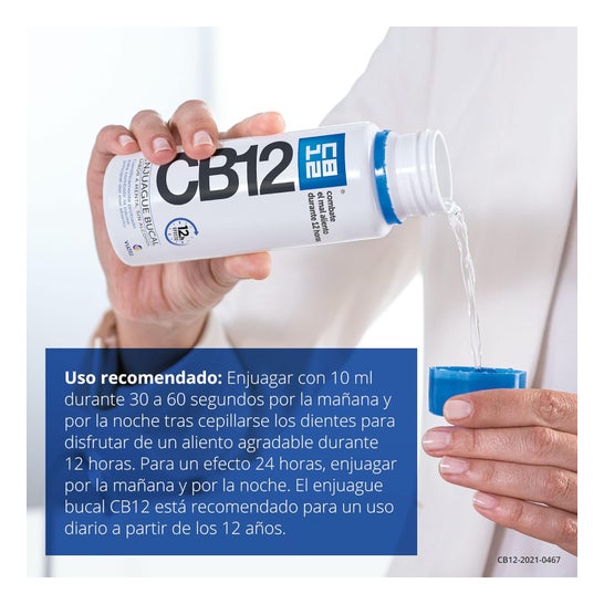 CB12 Enjuague Bucal para Mal Aliento Menta 250 ml