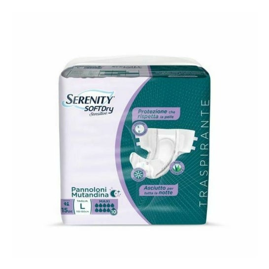 Serenity Mut Soft Dry Sensitive Pañal Maxi TL 15uds