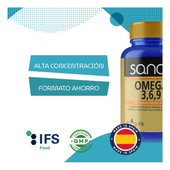 Sanon Omega 3 6 9 110 cápsulas blandas