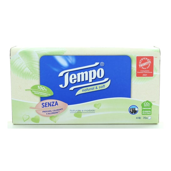 Essity Tempo Box Natural & Soft Tissues 70 Unità