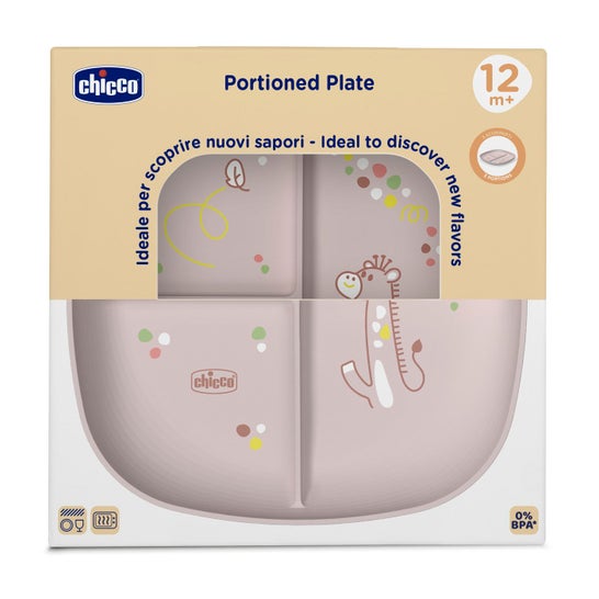 Chicco Plato con Compartimentos 12M+ Rosa 1ud